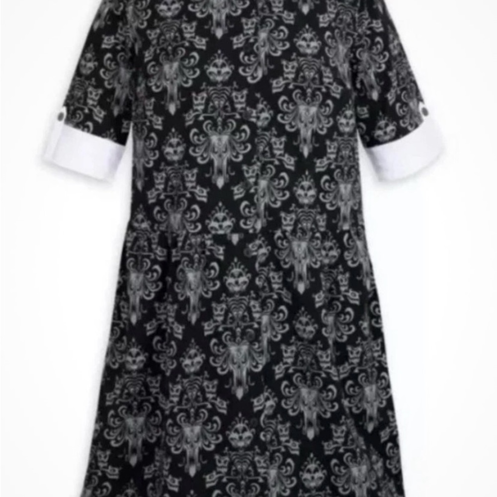 NWT Disney Parks Haunted Mansion Wallpaper Glow in the Dark Dress SZ XSmall